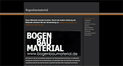 Desktop Screenshot of bogenbaumaterial.de